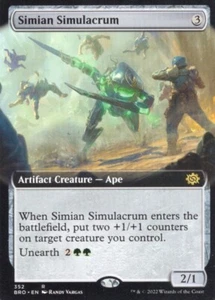 SIMIAN SIMULACRUM 352 EXTENDED ART THE BROTHERS' WAR MTG MAGIC NM - Picture 1 of 1