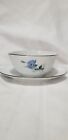 Noritake Sylvia 6603 Blue Flower Gravy Boat With Attached Underplate