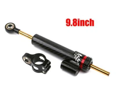 Estabilizador amortiguador de dirección de fibra de carbono para motocicleta Honda Yamaha Suzuki BMW Foto 1 de 4