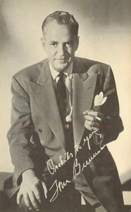 Postkarte Tom Breneman Frühstück Hollywood unbenutzt Orchideen für Sie Kellogg  - Bild 1 von 2