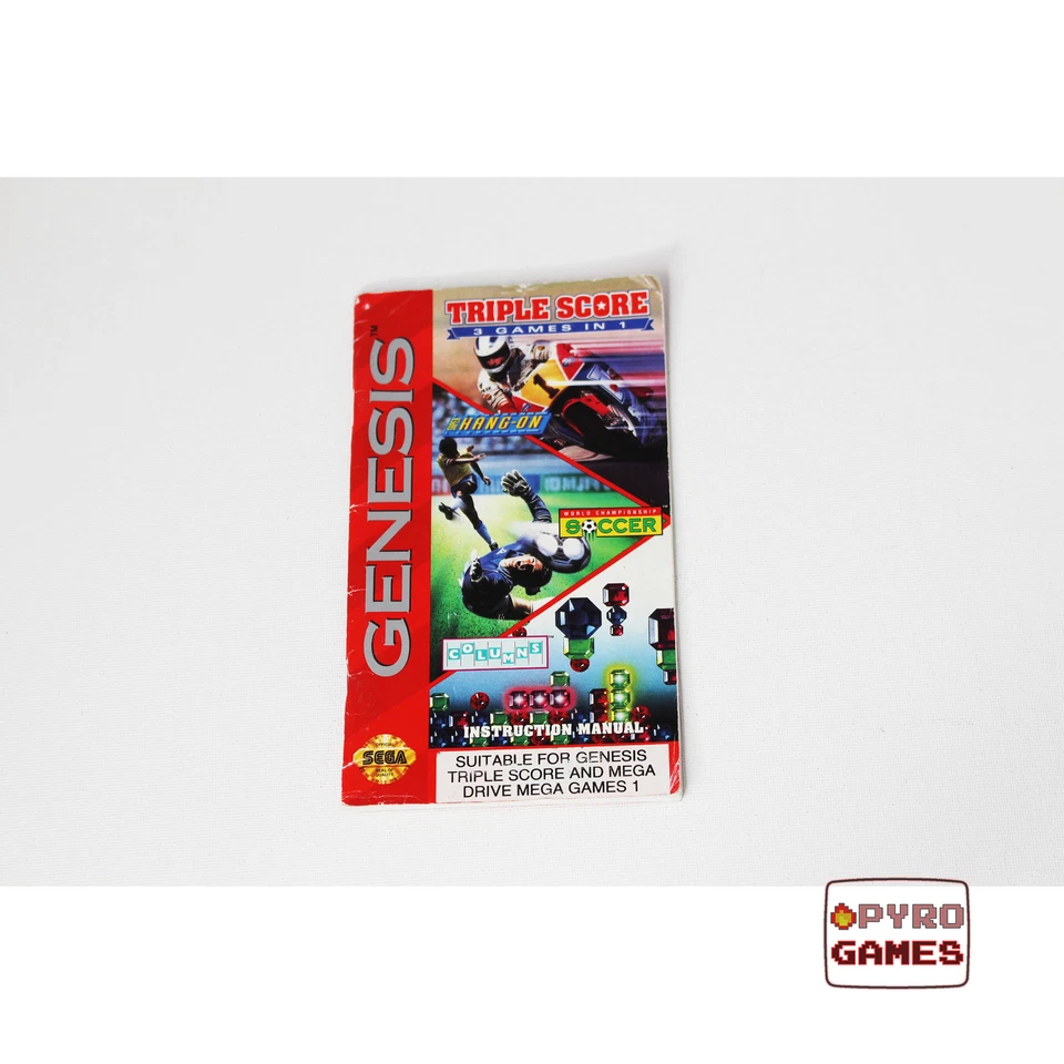 Triple Score: 3 Games In 1 - Instruction Manual - Sega Genesis - Image 1 of 1