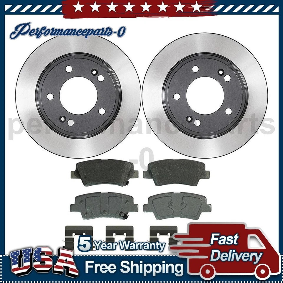 Juego de pastillas de freno de disco trasero rotor de freno de disco para Hyundai Veloster 2012-2015 Foto 1 de 4