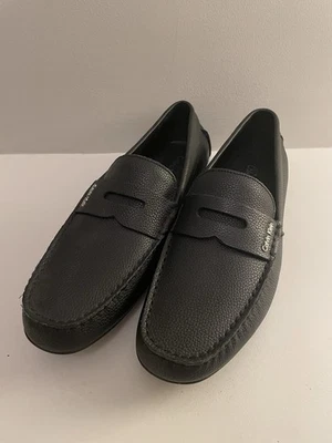 Calvin Klein 黑色乐福鞋 12 码男式皮革 Ivan 34F0234 — 第 1/4 张图片