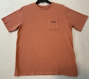 Patagonia Responsibili-tee Recycled Pocket T-Shirt Pink Men Medium Regular - Picture 1 of 8