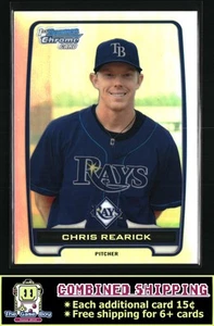 2012 Bowman Chrome Prospects Refractors #BCP57 Chris Rearick Tampa Bay Rays /500 - Picture 1 of 2