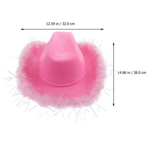 Decorative Carnival Party Prom Cosplay Western Cowboy Felt Hat for Party - Picture 1 of 12