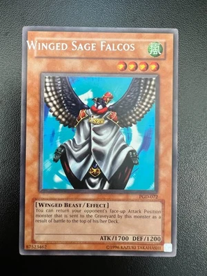 Yugioh Winged Sage Falcos PGD-072 Rare Unlimited NAME SHIFT Misprint LP - Image 1 of 4