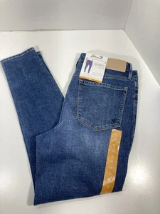 Seven7 Skinny Jeans Women Size 12 32X31 Blue Denim High Rise Stretch NWT - Picture 1 of 12