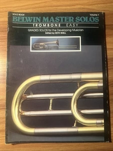 Belwin Master Solos Trombone Easy Volume 1 Graded Solos Sheet Music 1990 NOS - Picture 1 of 3