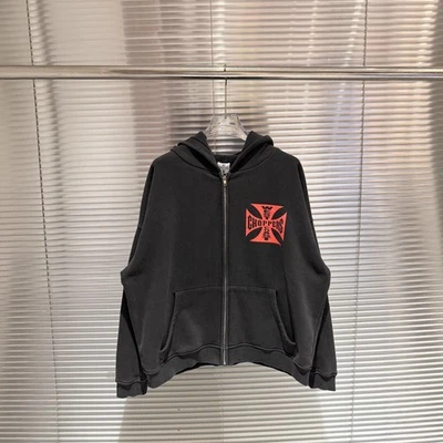 Sudadera con Capucha West Coast Choppers Cremallera Completa Grande ROJA NEGRA VINTAGE AÑOS 2000 Foto 1 de 3