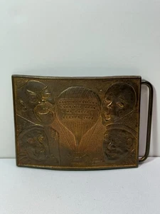BARNUM & BAILEY'S GREATEST SHOW ON EARTH TIFFANY NY VINTAGE BRASS BELT BUCKLE. - Picture 1 of 6