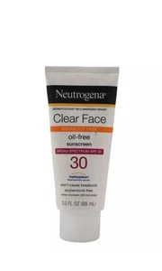 Neutrogena Clear Face Sunscreen Lotion for Acne-Prone Skin SPF30 3 oz Exp:04/25 - Picture 1 of 2