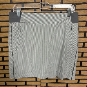 Pantalón corto a rayas gris y blanco Athleta Brooklyn talla 10 - Imagen 1 de 7