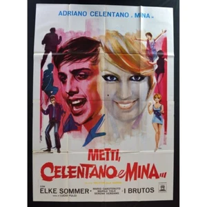 Affiche Metti Celentano Et Mina Elke Sommer Urlatori À La Sbarra Brutos A01 - Picture 1 of 3
