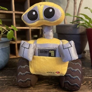 Pixar Disney Parks Store Wall-E Stuffed Figure Plush 8" Yellow Robot Soft - Picture 1 of 9