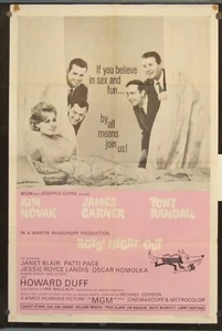 Póster It's All Sex & Fun On BOYS NIGHT OUT '62 Kim Novak, James Garner - Imagen 1 de 1