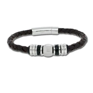 CEM Armband Herren Schmuck Leder dunkel braun 21,5cm 4-200094-001