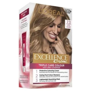 L'Oréal Paris Excellence Crème Hair Glossy 100% Grey Cover 7.3 Dark Golden... - Picture 1 of 1