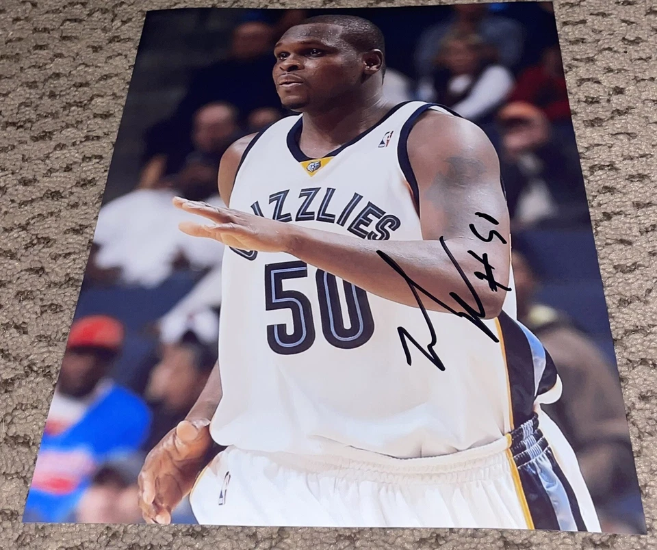 Foto firmada por Zach Randolph de 8x10 Memphis Grizzlies baloncesto autógrafo NBA Z-BO Foto 1 de 1