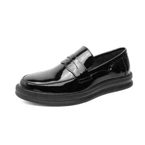 Male Leather Loafers Casual Shoes Flat Thick Sole Lightweight Dress Slip On - Bild 1 von 26
