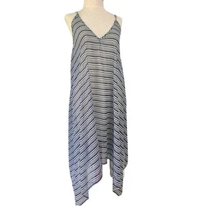 Taschentuch Stil Damen Kleid Gestreift Ärmellos Badeanzug Badeanzug Cover Up - Bild 1 von 11