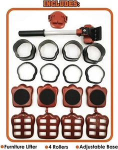 Möbelumzugsheber Mega Mover 18-teiliges Möbelumzugsset, braunes Kit - Bild 1 von 10