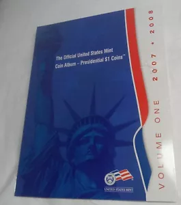 Official U S Mint Coin Album Presidential One Dollar Coins Vol 1 2007 2008 - Picture 1 of 6