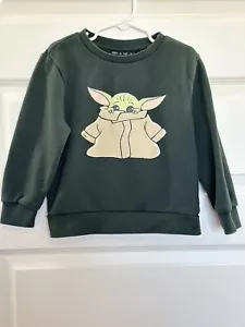 Star Wars Grogu weiches Fleece warm süßes Sweatshirt Jungen 5T grün Mädchen Unisex - Bild 1 von 6