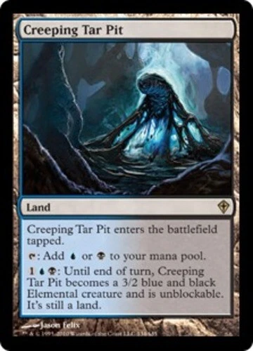 MTG - Creeping Tar Pit - Worldwake - NM, English Magic FLAT RATE SHIP - Image 1 of 1
