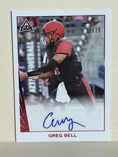 GREG BELL 2021 Leaf Memories 1990 RARE RED SPECTRUM AUTO 12/25🔥SSP ARC🔥BA-GB1