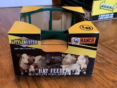 1/16 Little Buster Toys Metal Green Round Bale Hay Feeder - Image 1 of 3