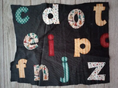 windham alphabet letter fun fabric piece 12 x 10 inch 11 letters - Image 1 of 2