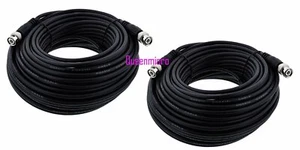 2 Pack 75Ft BNC RG59 Coax Male to Male Video Cable CCTV Security Camera Cord - Picture 1 of 2
