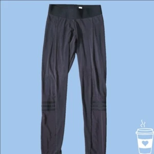 Adidas Black Leggings Mesh Panel Small - Picture 1 of 7