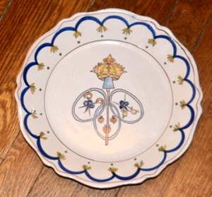 French Revolution Nevers Faiance Plate 9 ½ Inch Original - Picture 1 of 5