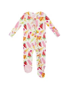Baby Girls Footed Pajamas Clothes, Bamboo Viscose Sleeper 2 Way Zipper Outfit... - Picture 1 of 5