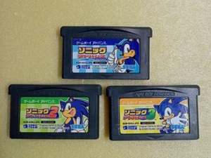 Sonic Advance 1 & 2 & 3 set Nintendo Game Boy Advance GBA Japanese ver - Picture 1 of 2