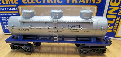 O Gauge Allied Chemicals Single Dome Tank Car #5413 by K-Line - Image 1 of 2