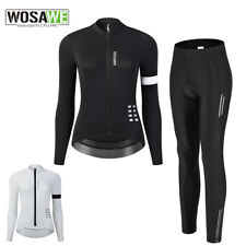 WOSAWE Women's Cycling Sports Sets Road Bike Jerseys Suit Bicycle Padded Tights