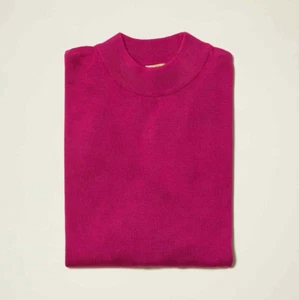 NUEVO Suéter Para Hombres Inserción Cuello Simulado Otoño Invierno Tejido Suave Calce Regular Rosa Caliente - Imagen 1 de 1
