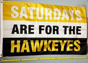 FOOTBALL FLAG FREE USA SHIP Iowa Hawkeyes NFL College Beer Cave USA Sign 3x5' - Picture 1 of 1