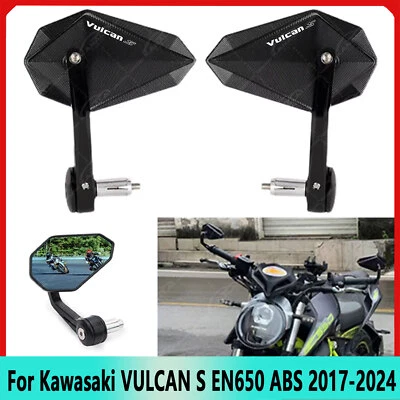 For Kawasaki VULCAN S EN650 ABS 2017-2024 CNC Handle Bar End Mirrors Rearview Foto 1 de 4