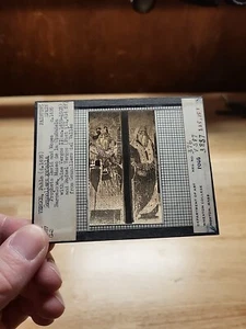 Vtg Magic Lantern Slide-Prophets David And Moses-Granollers Retable-By Vergos - Picture 1 of 4