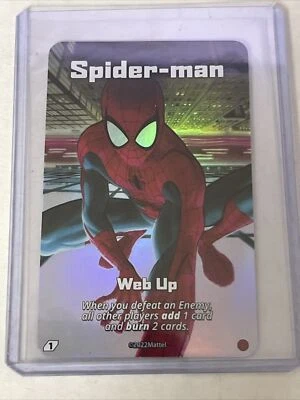 UNO Ultimate Game Marvel Spider-Man Hero Character Chase Card FOIL Rare Web Up - Image 1 of 2