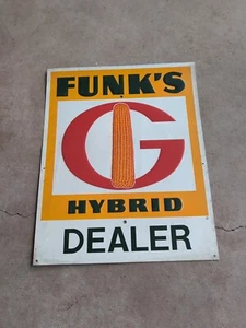 Original Funks G hybrids Dealer Sign Agricultural Advertising - Picture 1 of 2
