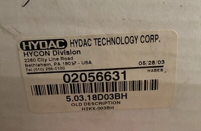 NOS Hydac 02056631 Replacement Filter Element 5.03.18 D 03 BH - Image 1 of 3