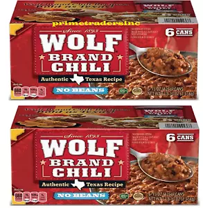 2 Pack - Wolf Brand "No Bean" Chili 15oz., 6pk. ✨✔✔ - Picture 1 of 5