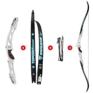 66" 68" 70" ILF Recurve Bow 18-44lbs Limbs 25" Riser Takedown Archery Target R10 - Picture 1 of 21