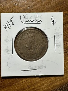 Moneda de un centavo Canadá 1918 - Rey Jorge V, hallazgo patrimonial - Imagen 1 de 2