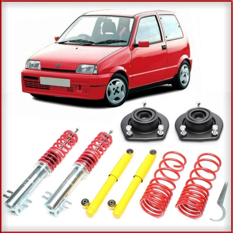 Assetto Regolabile a Ghiera + Supporti Ammortizzatori Fiat Cinquecento Seicento - Imagen 1 de 1